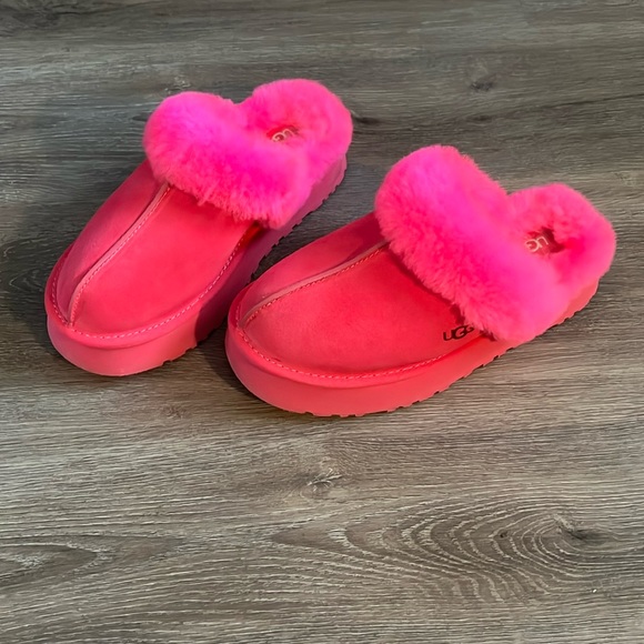 UGG Shoes Hot Pink Ugg Disquette Slipper Shoe Poshmark